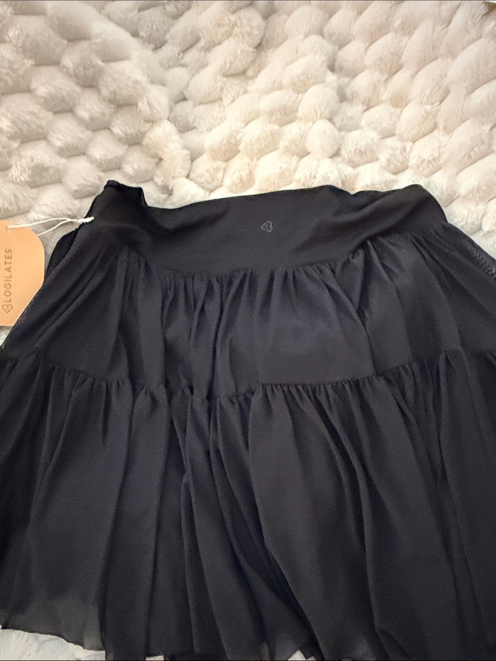 Tiered Black Chiffon Ballerina Skort - Picture 4 of 6